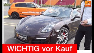 Porsche Kauf  WICHTIG darauf zu achten Porsche Boxster S 981  wwwBremenAutomaklerde [upl. by Meela946]