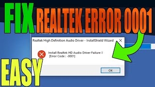 FIX Realtek HD Audio Driver Failure Error Code 0001 [upl. by Elletnuahc]