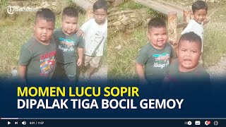 Momen Lucu Sopir Dipalak Tiga Bocil Gemoy Bak Preman Kampung Ada yang Mirip Rigen [upl. by Diena]