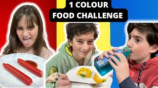 6 KIDS 1 COLOUR FOOD CHALLENGE [upl. by Ahtnicaj]