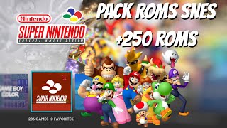 PACK ROMS SNES 250 ROMS RETROARCH BATOCERA RETROBAT ANDROID ETC [upl. by Par942]