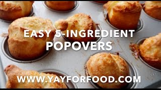 Easy 5Ingredient Popovers [upl. by Nnairahs]