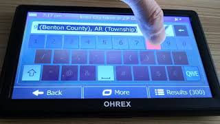 How to Search a Destination Address in USA in OHREX Sat Nav GPS Navigation [upl. by Naitsirt]