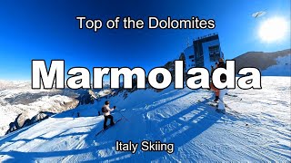 Italy Skiing Marmolada [upl. by Arrol]