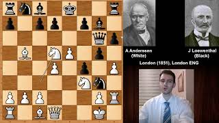 Adolf Anderssen vs Johann Jacob Loewenthal 2  London 1851 [upl. by Quinton]