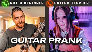 Professional GUITARIST DOESNT Pretends to be a BEGINNER to Guitar Lessons PRANK 5 [upl. by Maidy949]