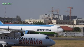 quotUnbelievable Takeoffs and Landings at Tashkent Airport Impressive Momentsquot [upl. by Keller]