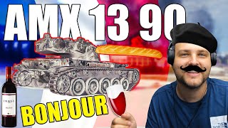 Wine Baguettes and Battles The AMX 13 90 Experience  World of Tanks [upl. by Kriste]