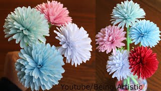 How To Make Paper Flower Chrysanthemum  DIY Flower  Paper Flower Paper Craft [upl. by Loresz25]