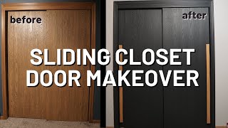 Old Sliding Closet Door Makeover How to Update It for a Modern Look [upl. by Callahan981]