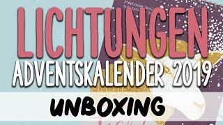 Lichtungen Adventskalender 2019 von bene Inhalt UNBOXING [upl. by Ecinaj]