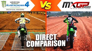 MXGP 2020 vs Supercross 4  Direct Comparison  How Similar Are They [upl. by Sirron]