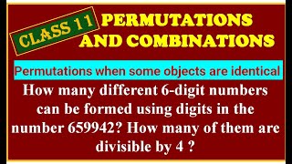 PERMUTATIONS amp COMBINATIONS How many different 6digit numbers can be formed by 659942 [upl. by Cowden]