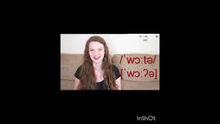 pronunciation skill quotwaterquotEnglish British American englishlearnenglishpronunciation [upl. by Rosel]