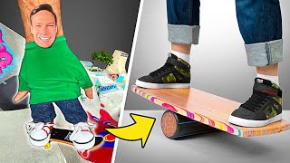 How to Make Balance Board Wooden Bike and Fingerboard Skate Park with 100  Best DIY Projects [upl. by Anidnamra]