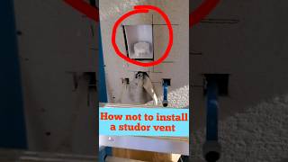 How not to install a studor vent studorvent handyman diy bathroomremodel [upl. by Ellezaj]