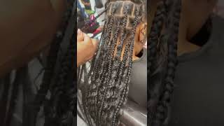 Half knotless braids stitch  curls braids braiders boxbraids knotlessbraids cornrows [upl. by Llertnom792]