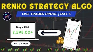 Live Algo Trading On Renko  Live Proof PampL  Day  6 [upl. by Alyakim]