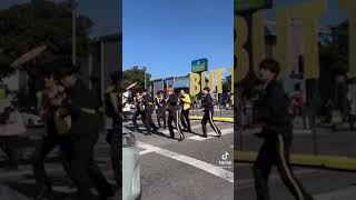 BTS performed Butter in the streets of LA with a chaotic ending😆 [upl. by Amber321]