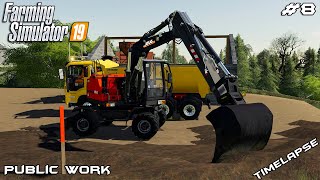 Cleaning land slide amp new truck  Public Work on Geiselsberg  Farming Simulator 19  Episode 8 [upl. by Nodla]