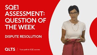 SQE1 Assessment – Question of the Week Dispute Resolution Claim Form [upl. by Lauder]