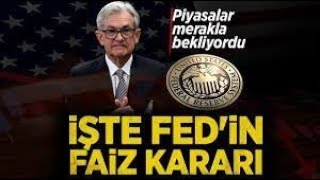 FED FAİZ KARARI BELLİ OLDU  BİTCOİN SON DURUM ANALİZ [upl. by Harifaz]