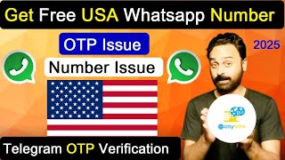 Get free usa number for Whatsapp  how to check available number  make unlimited whatsapp account [upl. by Aicirpac]