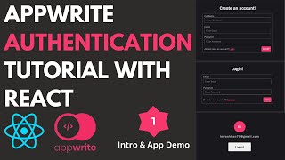 Appwrite Auth With React 1  Intro to Appwrite Auth and App Demo [upl. by Mccallum2]