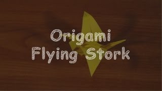 Origami flying stork  Πελαργός που πετάει από χαρτί [upl. by Nipahc499]