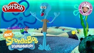 PlayDoh  THADDÄUS TENTAKEL  Spongebob Schwammkopf  Knetmasse Knete Plasticine пластилин [upl. by Eugenle]