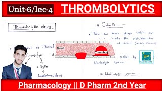 THROMBOLYTICS Agents  U6 lec4  Pharmacology  D Pharm2nd Year Hindi By Eazy Pharma [upl. by Drawd812]