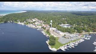 Pentwater Michigan  Aerial Drone Footage with the DJI Mavic Pro  September 2017 [upl. by Mckinney]