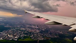 4K – Severe Turbulence amp Thunderstorms – FRA Landing – Lufthansa – Airbus A321200 – SCS Ep 700 [upl. by Ecinom]