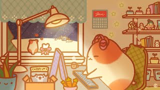 Hammy Lends You Braincells  1HR cute study lofi mix [upl. by Elpmet]