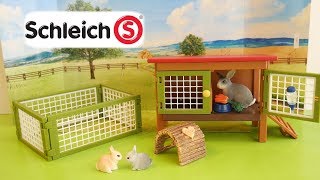 Schleich 42420 Rabbit Hutch Unboxing  New Schleich Farm World 42420 [upl. by Genesia]