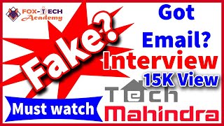 Tech Mahindra Fake interview letter  Tech Mahindra interview result  Tech mahindra interview 2021 [upl. by Rollet726]