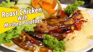 Roast Chicken with Mashed Potatoes Mallika Joseph Food Tube [upl. by Garry]