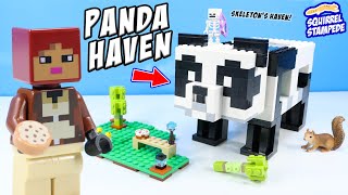 Minecraft LEGO The Panda Haven Build Review 2023 with Yummy Bamboo [upl. by Ahseina]