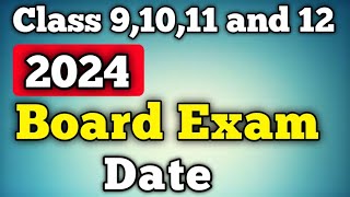 2024 board exam date class 91011 and 12  matric and intermediate 2024 board exam date  2024 exam [upl. by Hester]