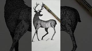 Stippling Art Capturing the Grace of Deer [upl. by Ardnalak992]