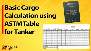 Basic Cargo Calculation using ASTM Table Tanker  Nautical Class [upl. by Nonnahsed]