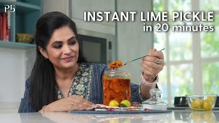 Instant Lime Pickle in 20 minutes I Nimbu ka Achar I नींबू का तीखा अचार I Pankaj Bhadouria [upl. by Ainnat]