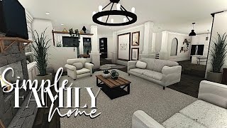 ROBLOX  Bloxburg Simple Modernized Family Home 132k  No Large Plot  Realistic House Build [upl. by Anelys530]