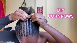 How to cornrow your hair  Hair tutorial [upl. by Justina]