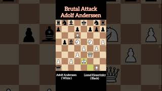 Brutal Attack Adolf Anderssen chess shorts [upl. by Ronal]