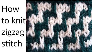 How to Knit Zigzag Stitch  Easy StepbyStep Tutorial [upl. by Eetsim880]