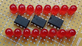 Electronic project Making new and attractive LED Chaser with NE555 IC [upl. by Anirbed]