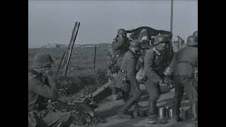 German artillery hammering French Maginot Line fortifications in May 1940 [upl. by Aicilyt]