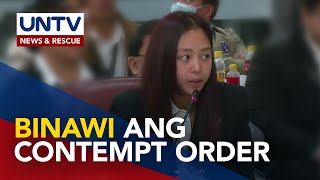 2nd contempt order vs Cassandra Li Ong binawi ng House QuadComm [upl. by Surovy]