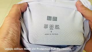 Uniqlo AIRism Mesh UV Protection FullZip Hoodie [upl. by Teiv]